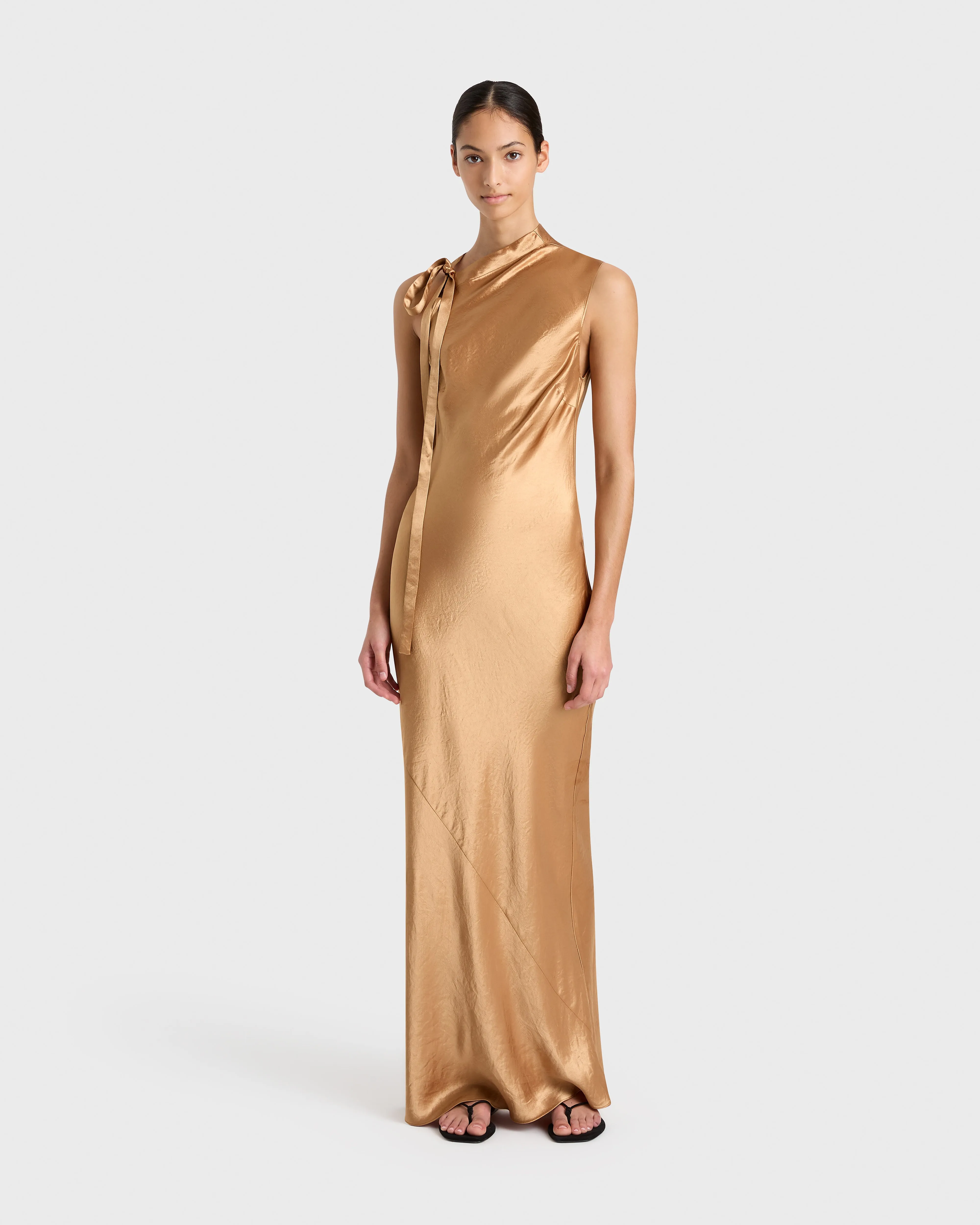 Kobe Open Shoulder Maxi Dress - Honey
