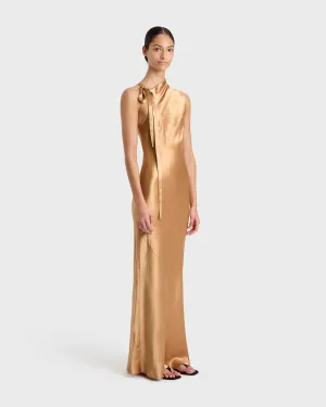 Kobe Open Shoulder Maxi Dress - Honey