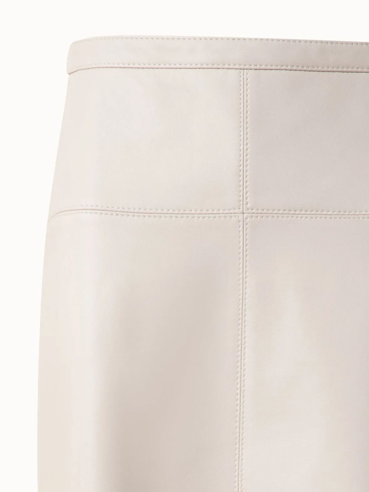 Lamb Nappa Leather Pencil Skirt