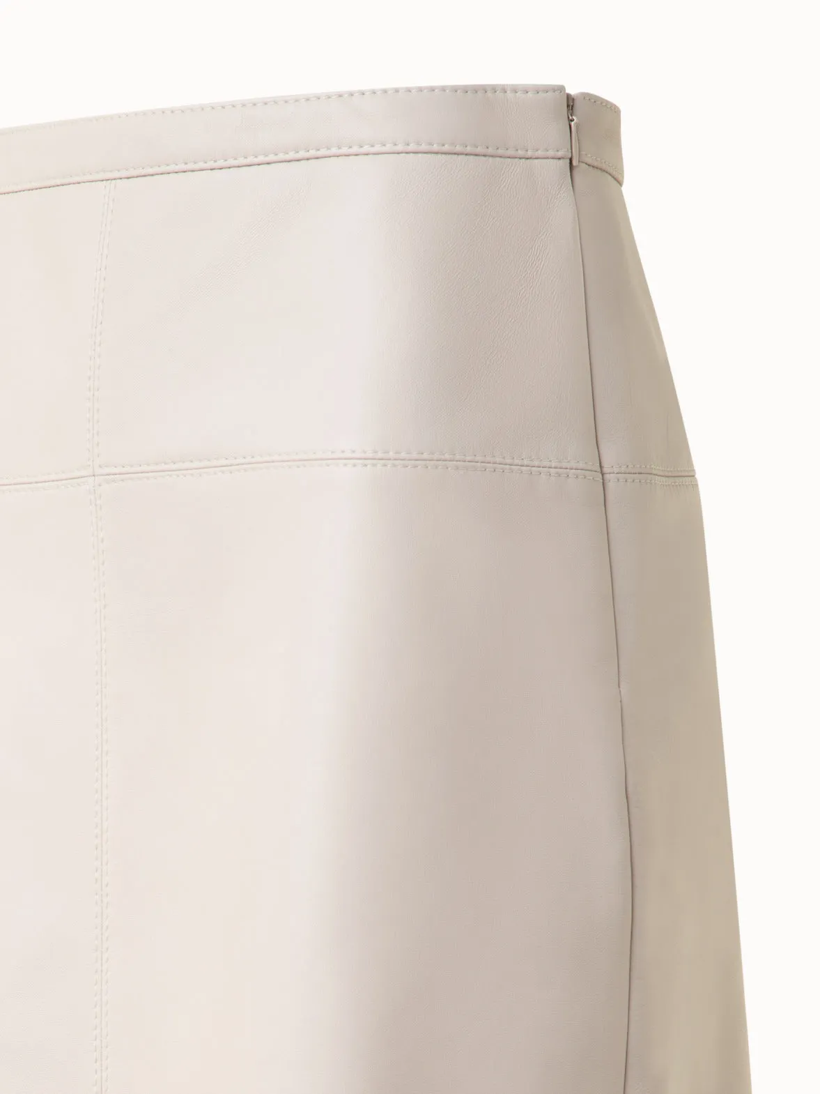 Lamb Nappa Leather Pencil Skirt