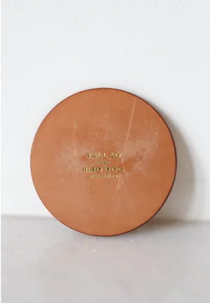 Leather Coaster | Round | Ballad of the Bird Dog