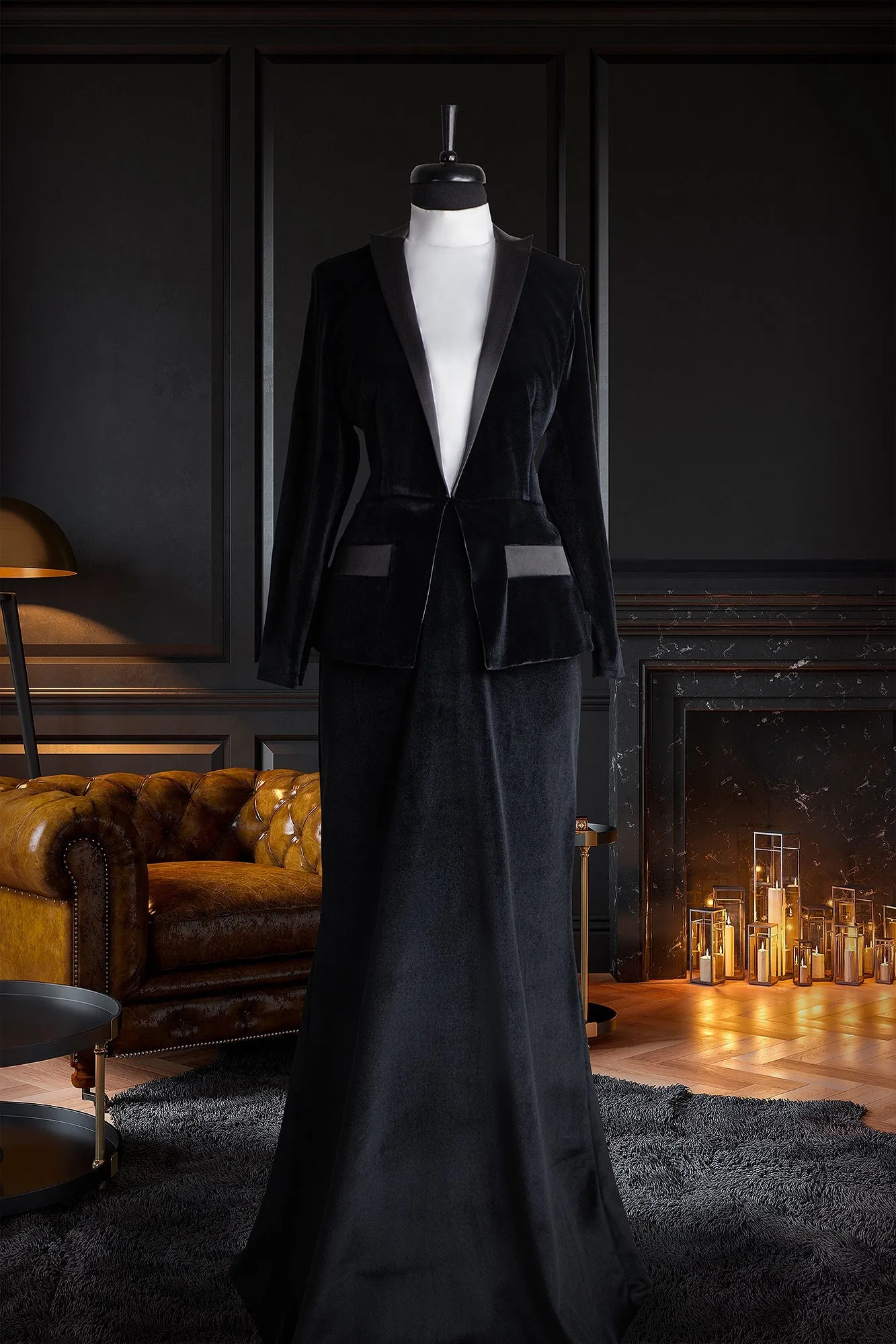 Libasse Smoking Velvet Dress