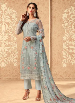 Light Blue Pakistani Salwar Kameez Suit