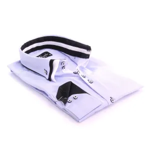 Light Purple Mens Slim Fit Designer Dress Shirt - tailored Cotton Shirts for Work and Casual Wear