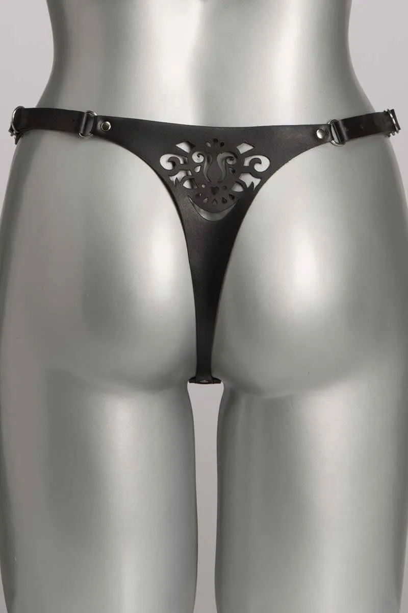 Lilly Leather Thong
