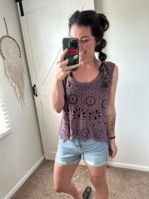 Little Talks Crochet Tank - PREORDER
