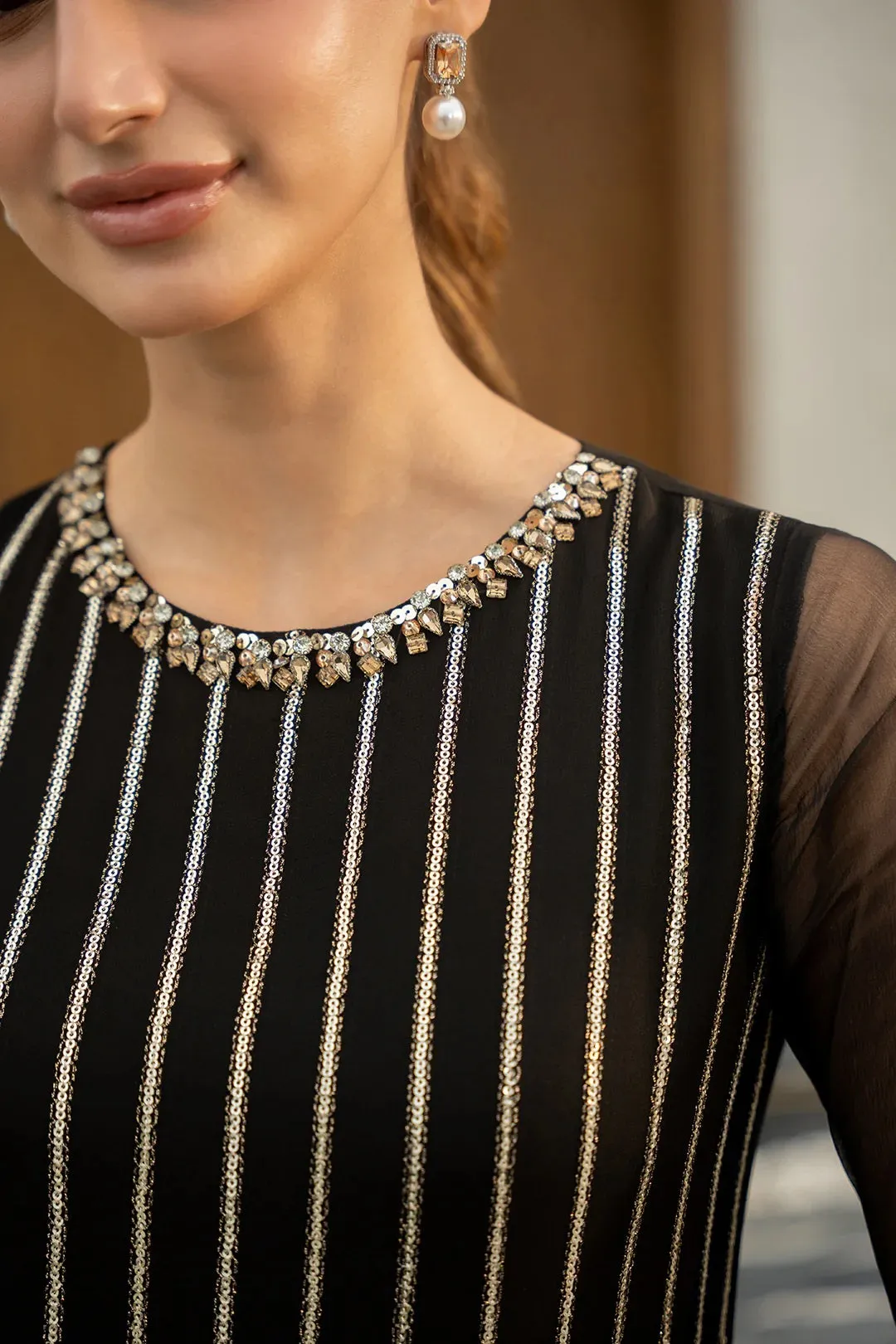 Lulusar Luxury Chiffon Hand Embroidered Collection Yuguz Dress