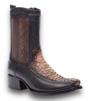 Mahuestic Python Ankle Boots