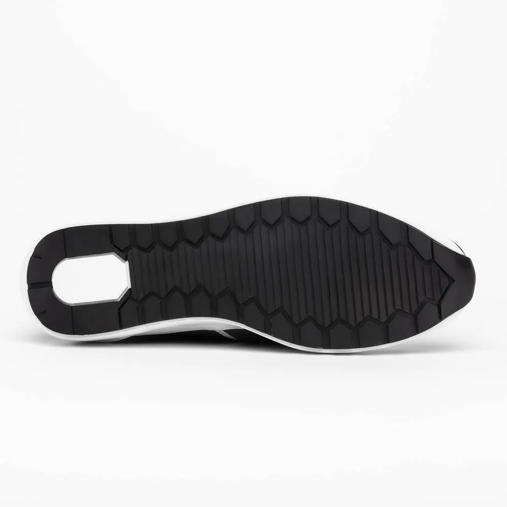 Marco Di Milano Lyon II Black / White Ostrich Quill & Calfskin Sneakers