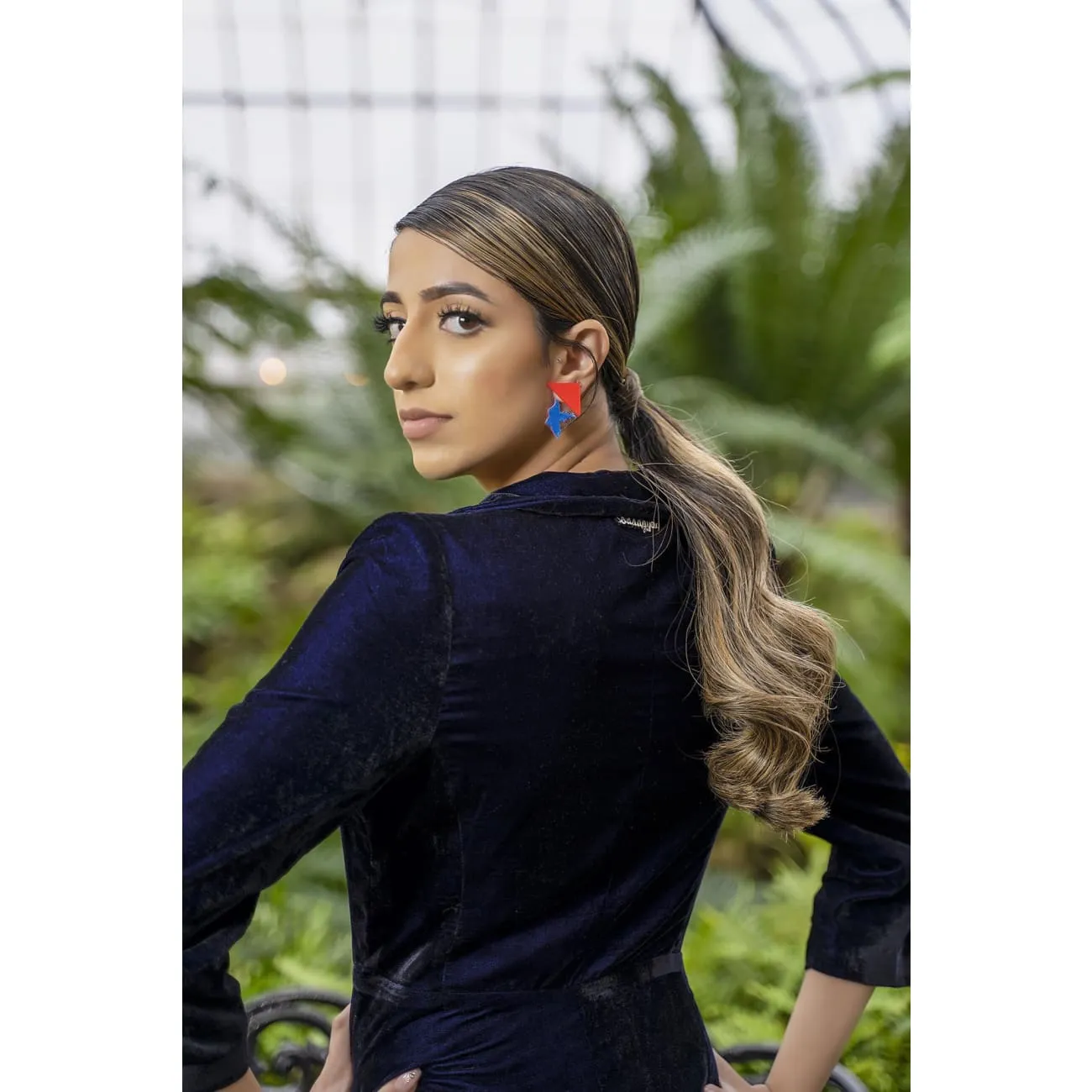 Margarita Blue Velvet Jacket Dress
