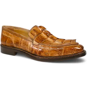 Mauri Orefici 4770/1 Cognac Baby Crocodile/Hornback/Calfskin Loafers