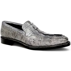 Mauri Orefici 4770/1 Gray Baby Crocodile/Hornback/Calfskin Loafers