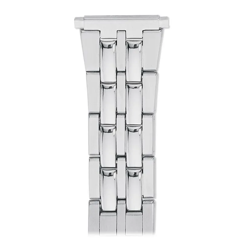 Men's 18-22MM Wrapped Link Straight Adjustable End with Removable Links for Sizing in Silver, Gold and Dual Tone