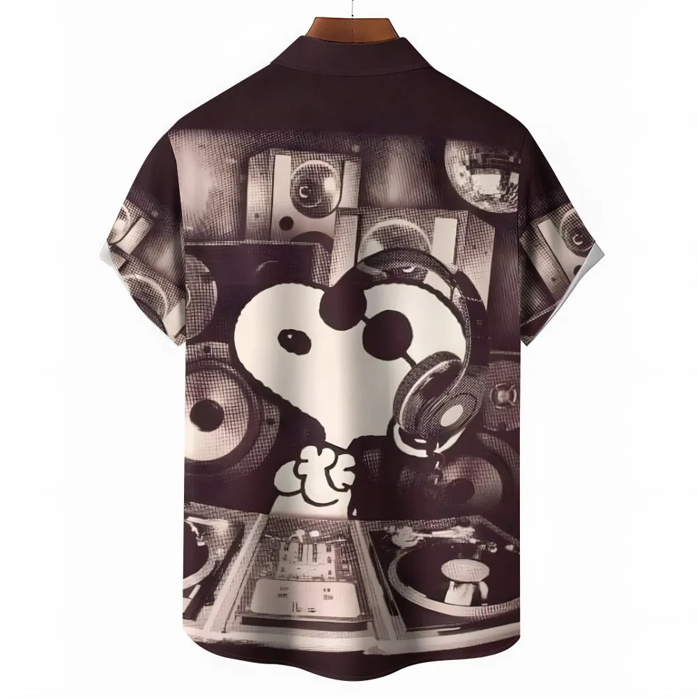 Men's Cartoon Character Print Casual Short Sleeve Shirt 2403000505
