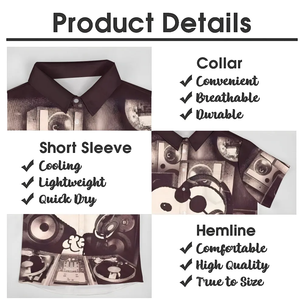 Men's Cartoon Character Print Casual Short Sleeve Shirt 2403000505