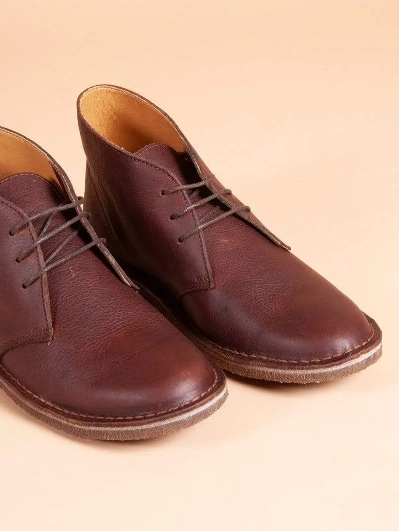 Men's Colombian Leather Desert Boots - Brown