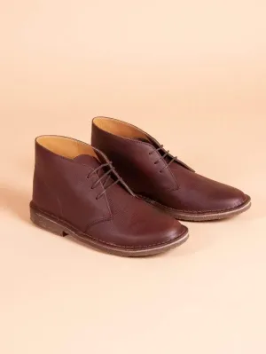 Men's Colombian Leather Desert Boots - Brown