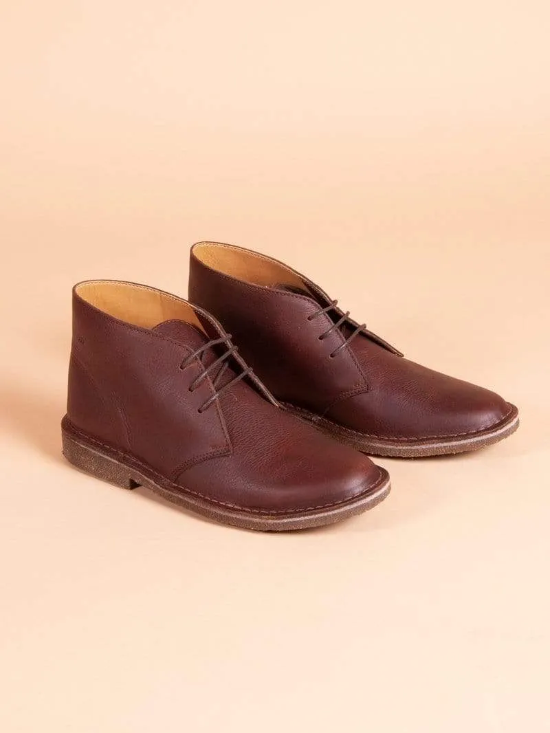 Men's Colombian Leather Desert Boots - Brown