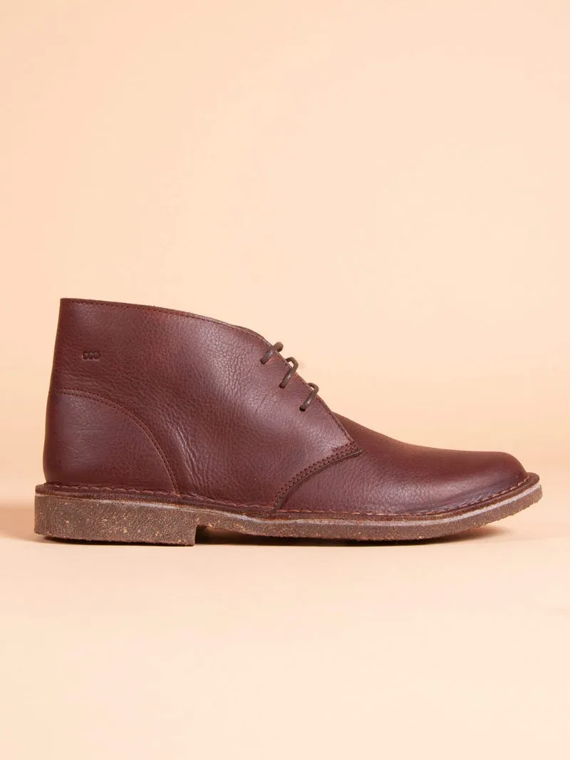 Men's Colombian Leather Desert Boots - Brown