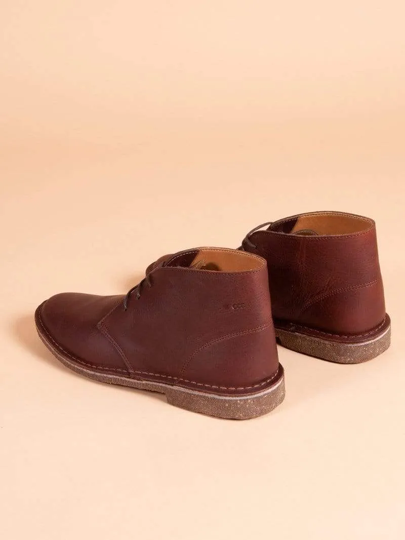 Men's Colombian Leather Desert Boots - Brown