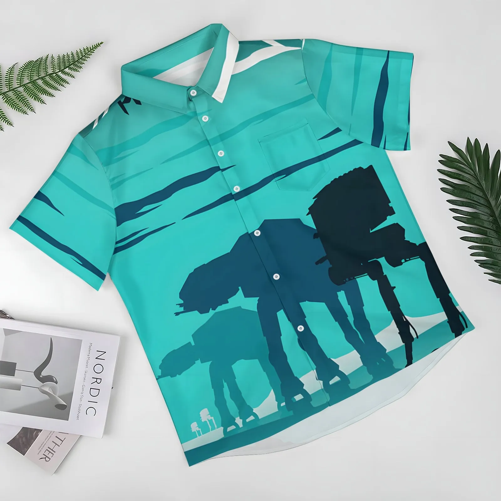 Men's Hawaiian Casual Short Sleeve Shirt 2404001857