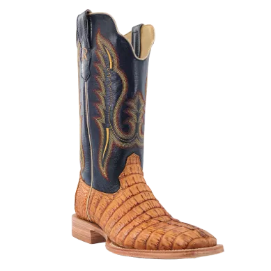 MENS SADDLE HORNBACK CAIMAN R WATSON BOOTS