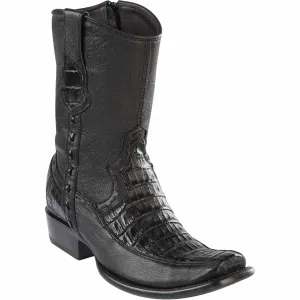 Men's Wild West Caiman Belly with Deer Dubai Toe Short BootS 279BF82
