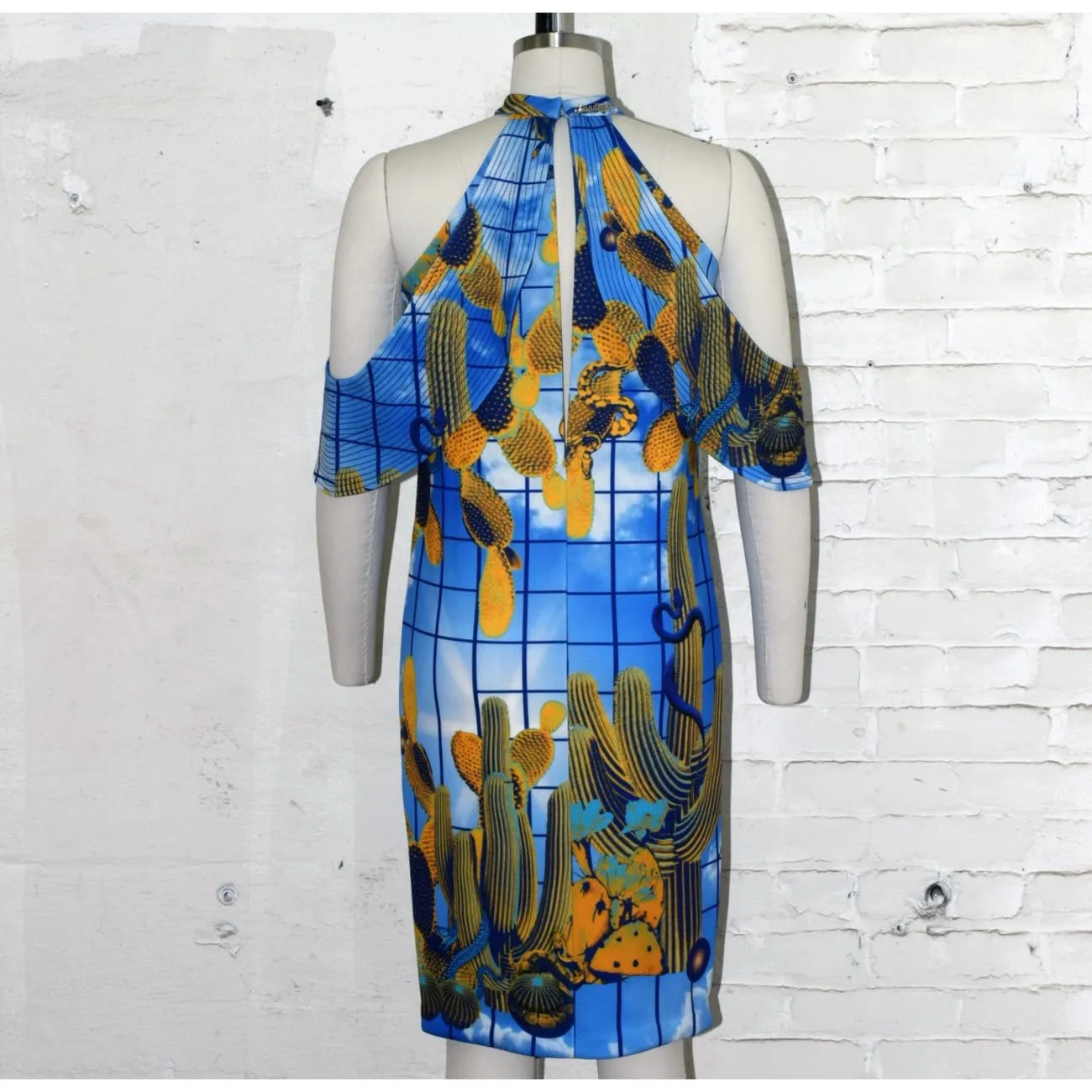 Milan Blue Off Shoulder Summer Dress