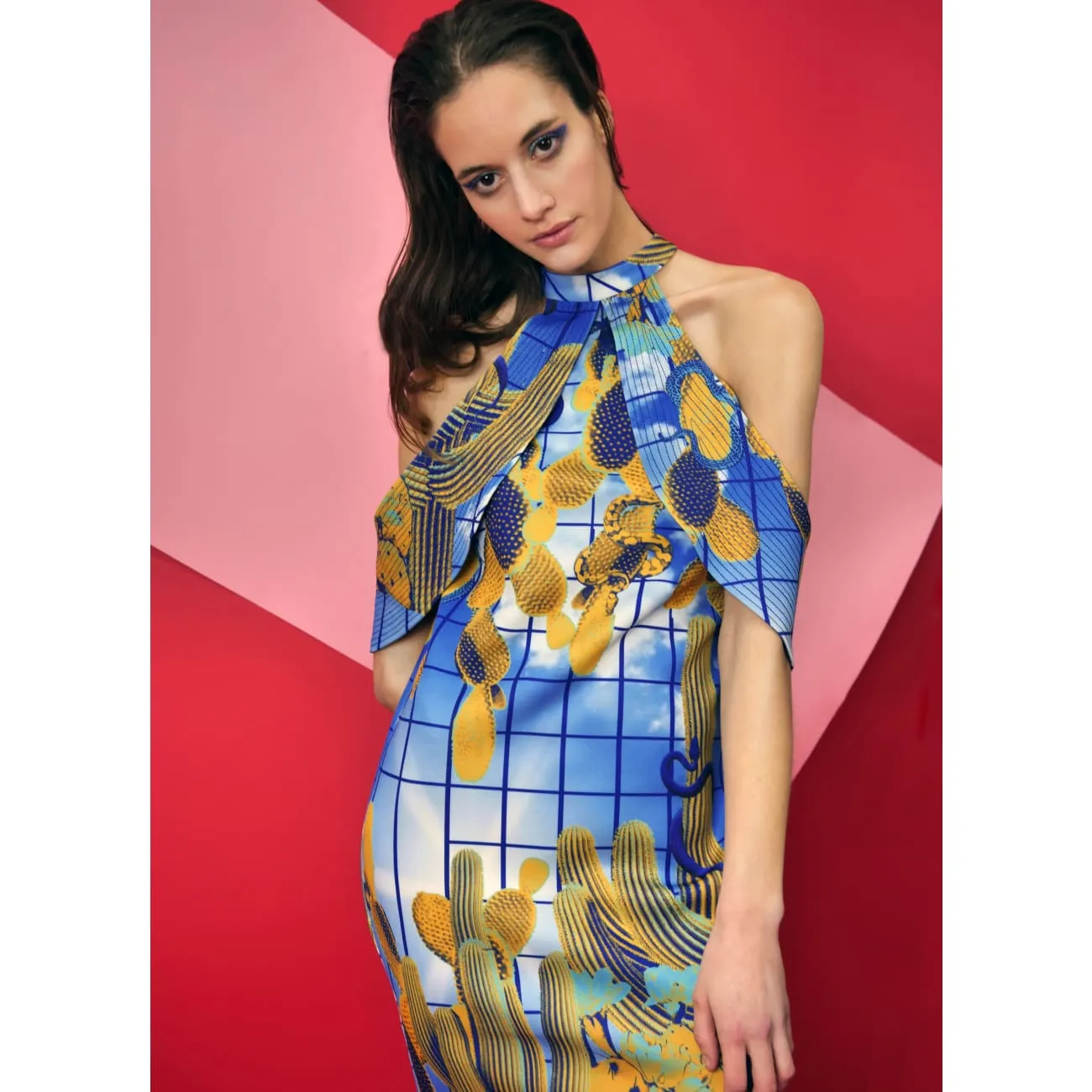 Milan Blue Off Shoulder Summer Dress