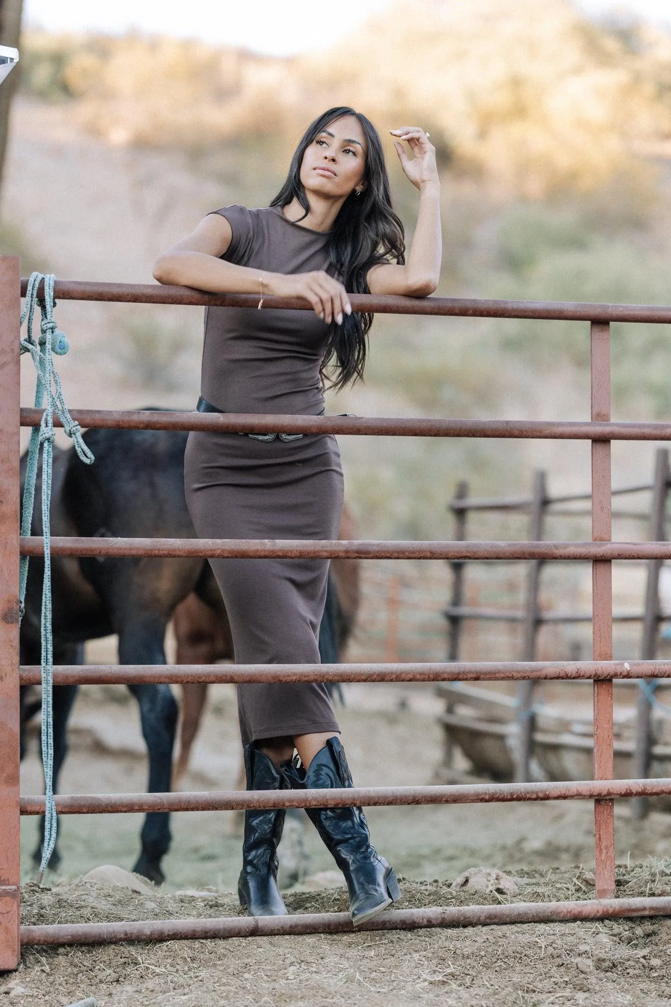 Mindy Cap Sleeve Midi Dress