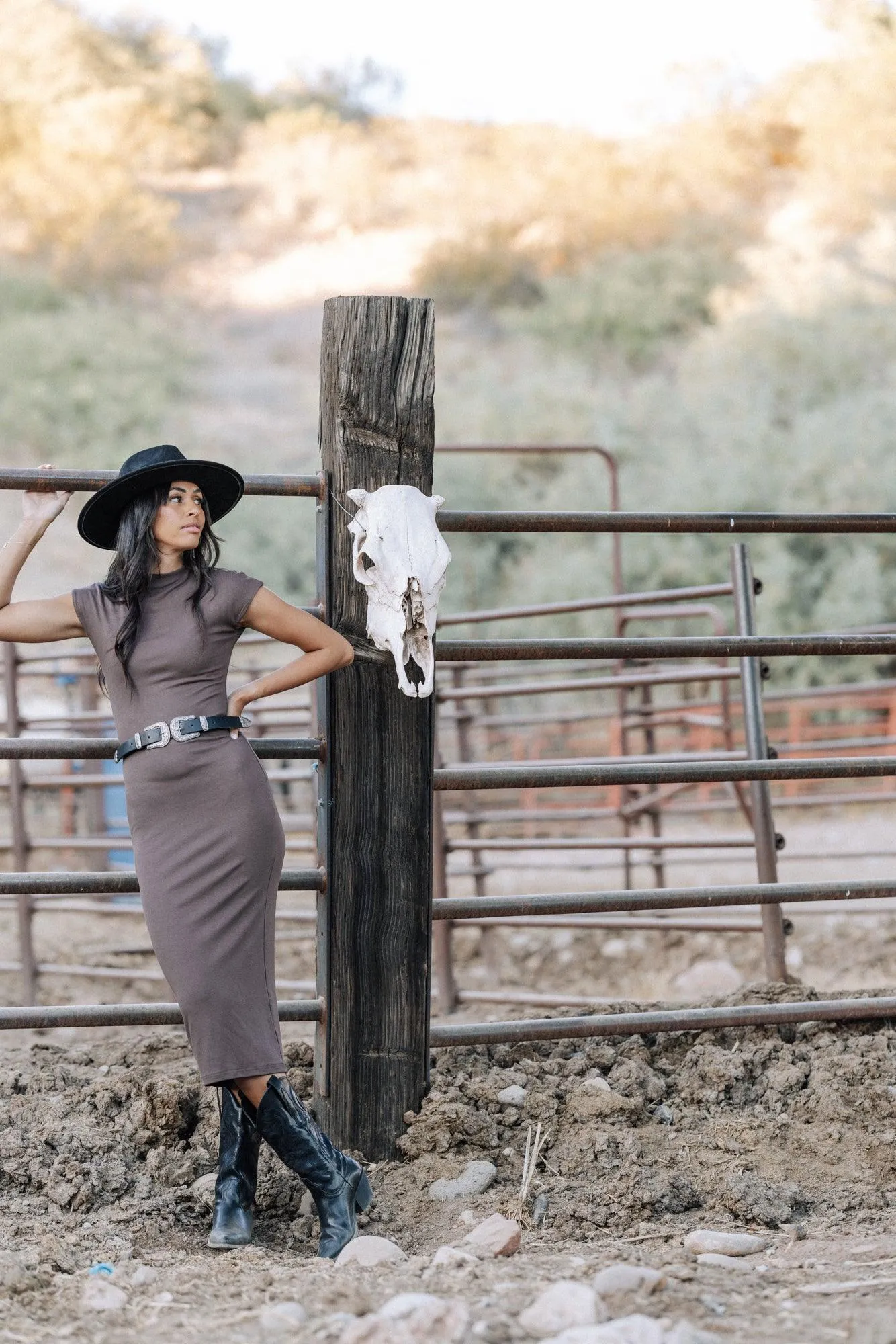 Mindy Cap Sleeve Midi Dress