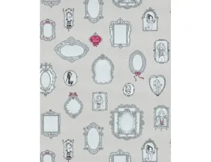 Mirror Frames Grey Pink 7307-10 Wallpaper
