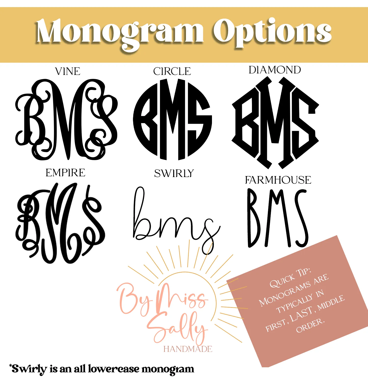 Monogram Quarter Zip Pullover Sweatshirt