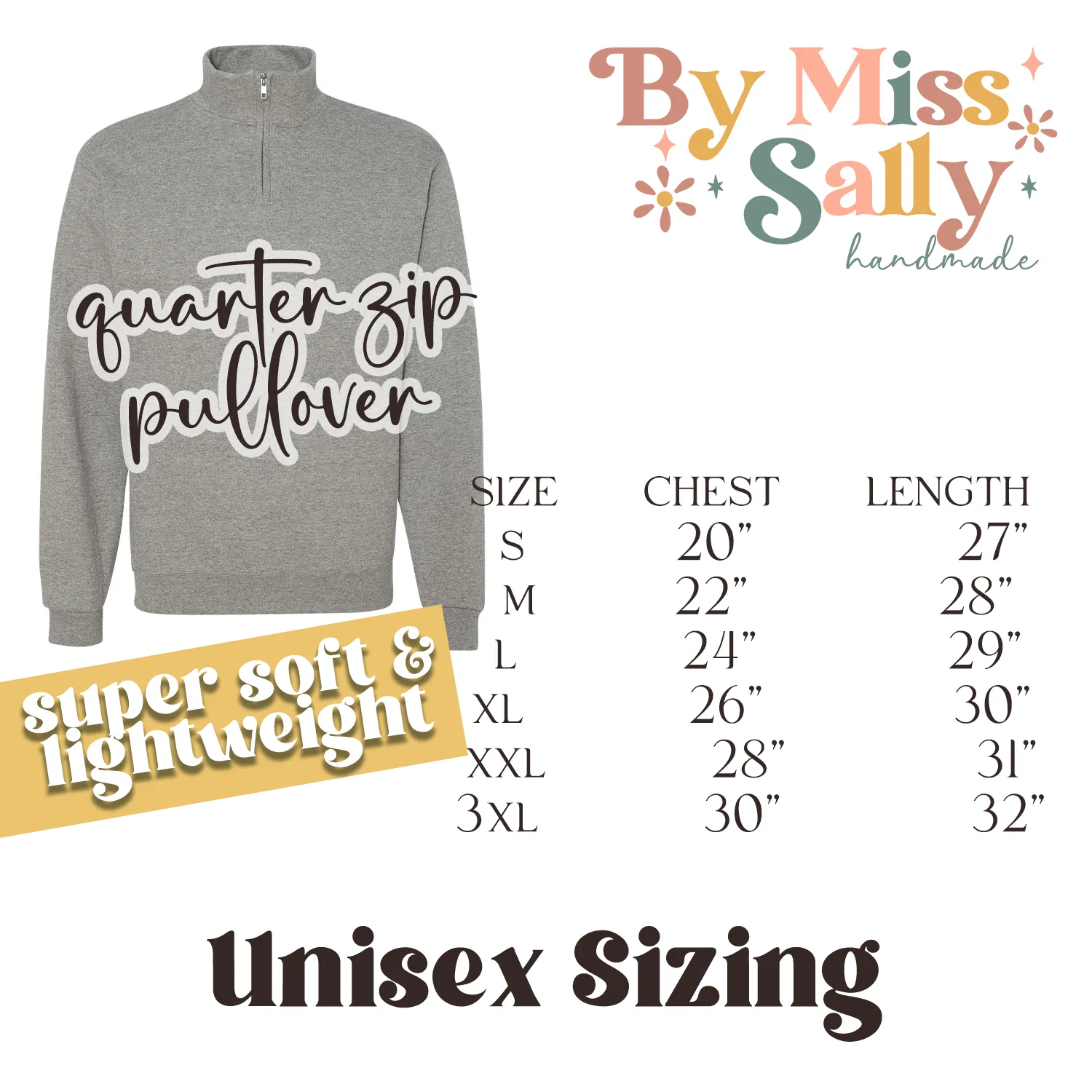 Monogram Quarter Zip Pullover Sweatshirt