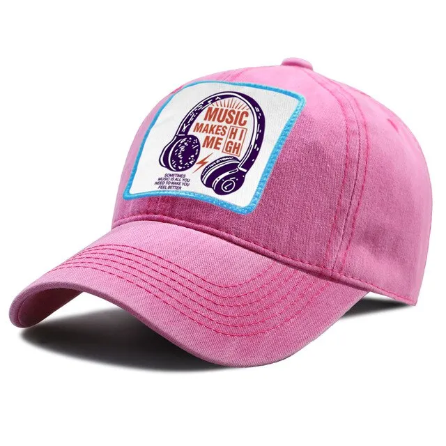 'Music Makes Me High' Baseball Caps Snapback Cotton Hat SJA