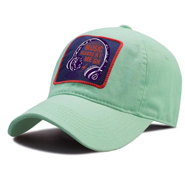 'Music Makes Me High' Baseball Caps Snapback Cotton Hat SJA