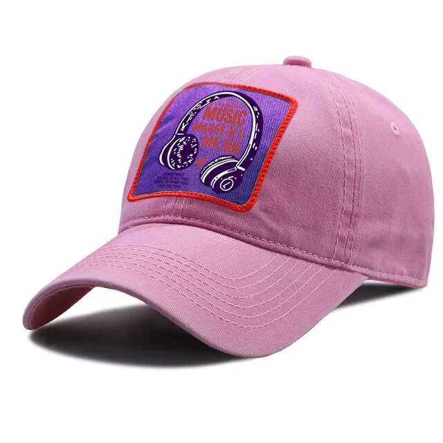 'Music Makes Me High' Baseball Caps Snapback Cotton Hat SJA