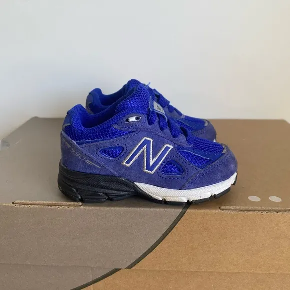 New Balance 990 Blue/White Toddler Sneakers- SZ 4 C