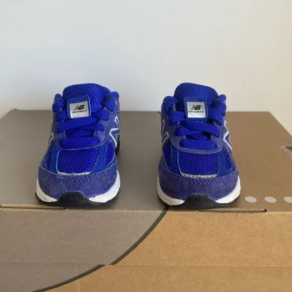 New Balance 990 Blue/White Toddler Sneakers- SZ 4 C