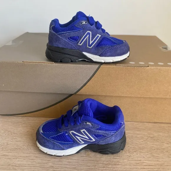 New Balance 990 Blue/White Toddler Sneakers- SZ 4 C
