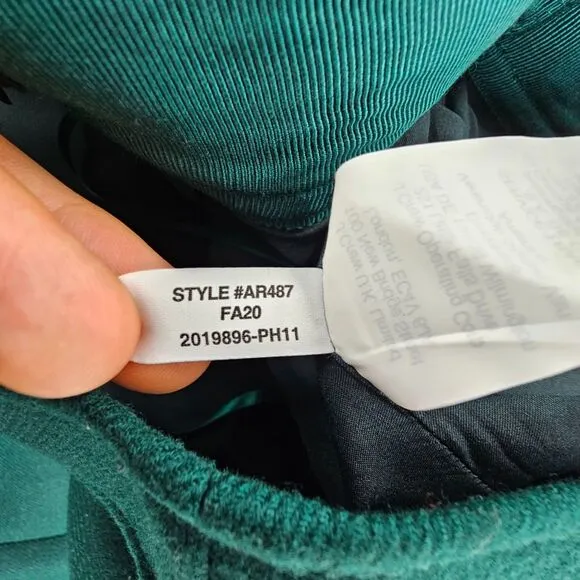 NEW JCrew 100% Wool Patch pocket Mini Skirt Old Money Quiet Luxury Emerald Green