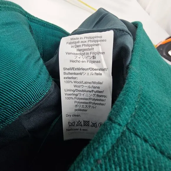 NEW JCrew 100% Wool Patch pocket Mini Skirt Old Money Quiet Luxury Emerald Green