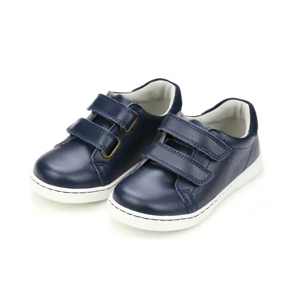 NEW L'AMOUR kid's kyle double velcro sneaker in navy
