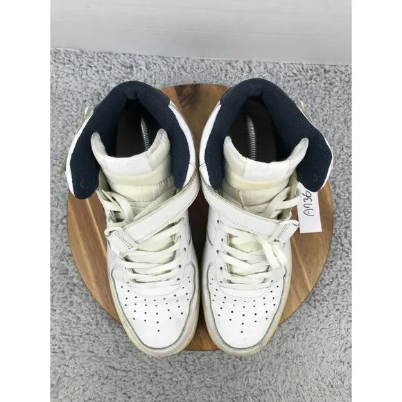 Nike Air Force 1 Mid White Dark Obsidian Athletic Sneakers Mens 11 315123-107