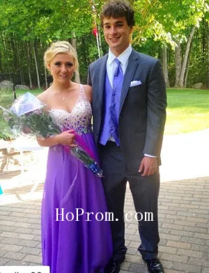 One Shoulder Prom Dresses,Purple Prom Dress,Evening Dresses