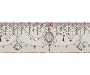 Ornamental Charms Swags Grey 0097-10 Wallpaper Border