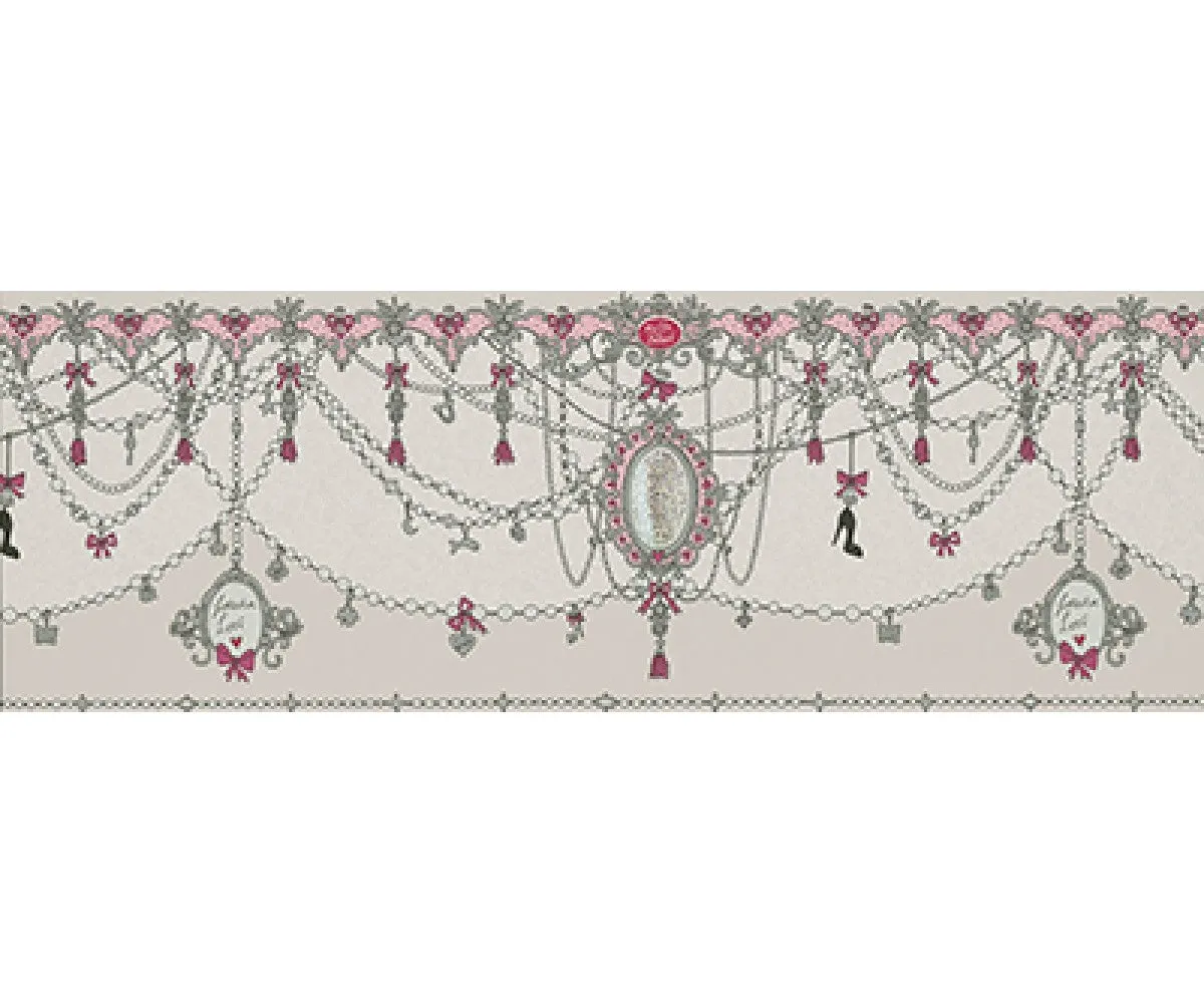Ornamental Charms Swags Grey 0097-10 Wallpaper Border