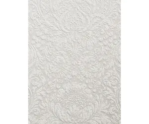 Ornated Embossed Floral Prints White 266811 Wallpaper