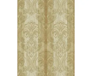 Ornated Floral Damask Stripes Gold 5781-30 Wallpaper