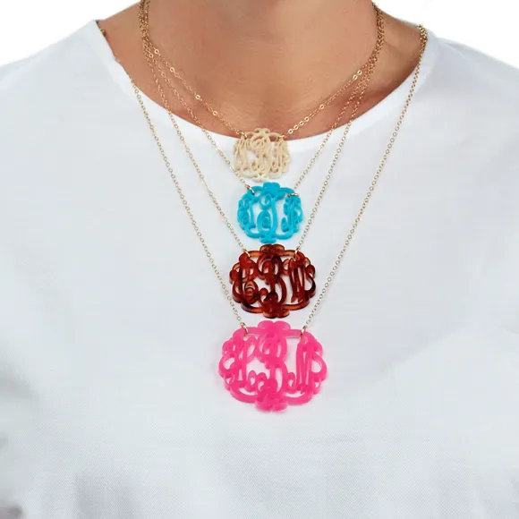Paris Script Monogram Necklace (WS)